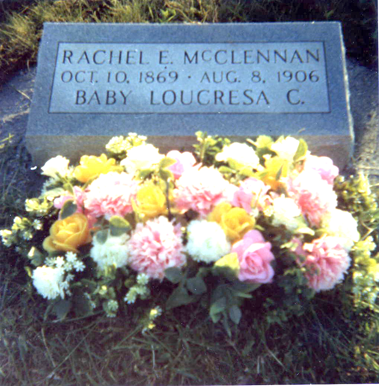 Photo of headstones/Rachel E McClennan 1869-1906 hdstn Slickrock KN